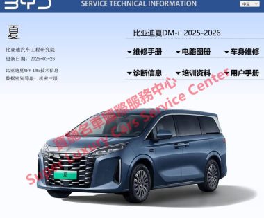 BYD Xia DMi Workshop Service Repair Manual Wiring Diagram