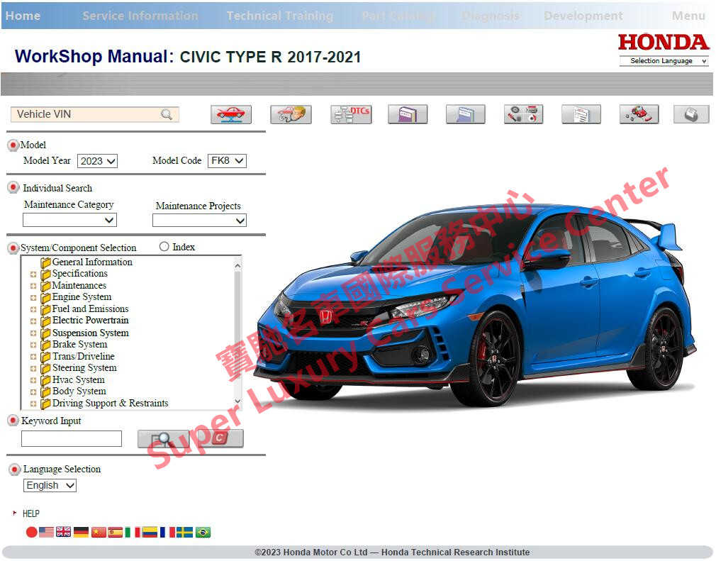 20232024 Honda Civic Type R Service Repair Manual Wiring