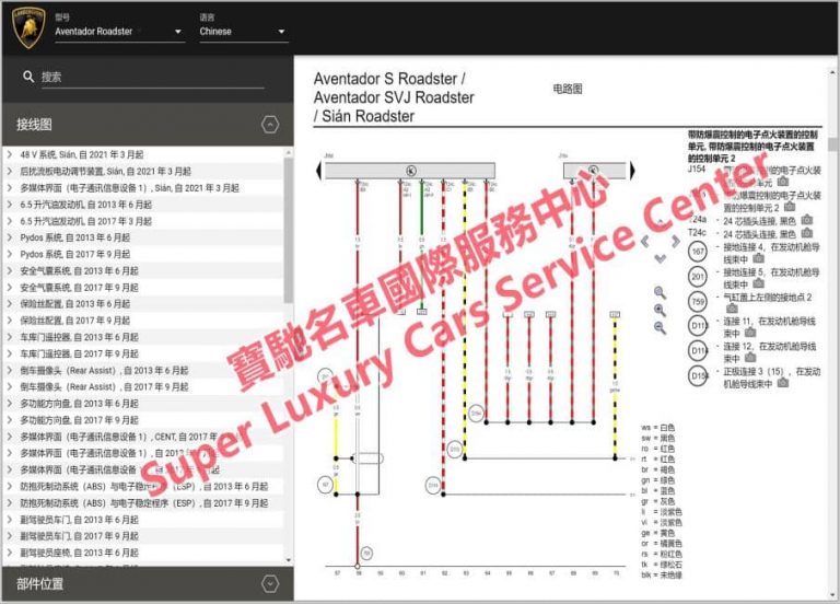 Aventador Coupe Roadster S SV SVJ Ultimae Wiring Diagram