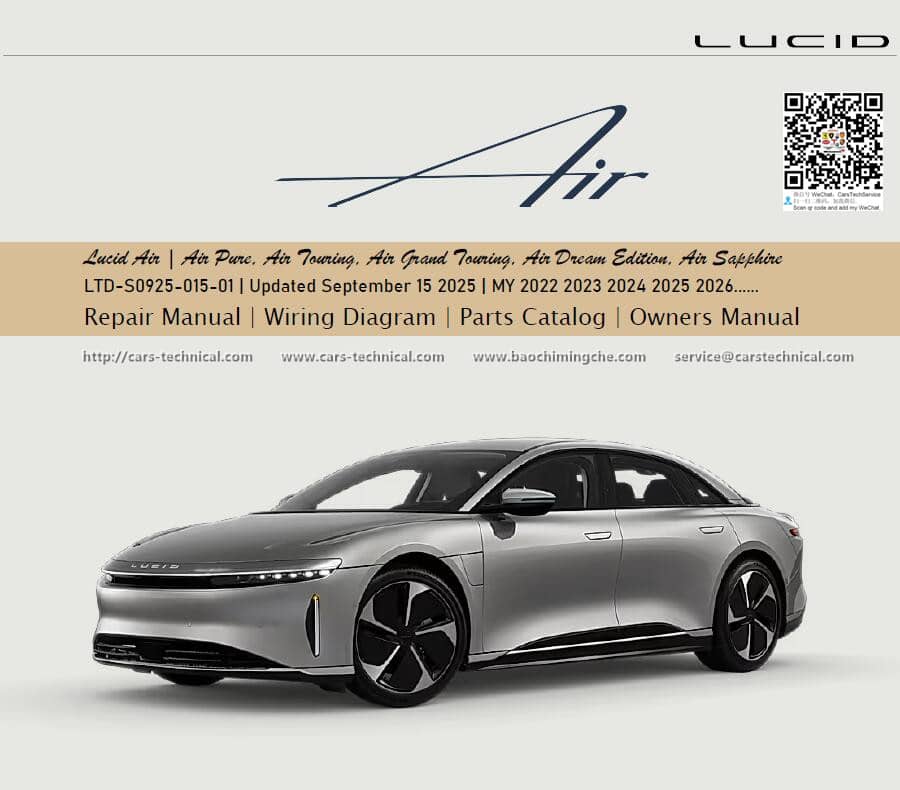 Lucid Air Service Repair Technical Information Manual